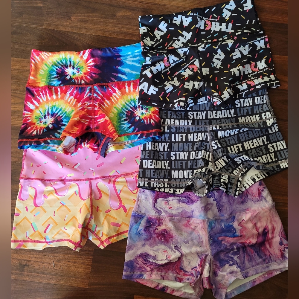 5 pairs athletic shorts